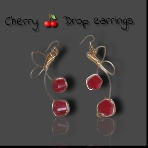 Cherry earrings. Handmade.